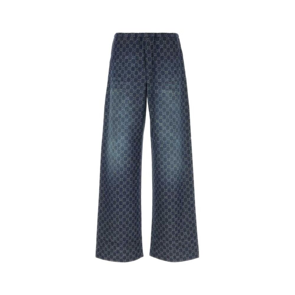 Gucci Men Printed Chambray Pant